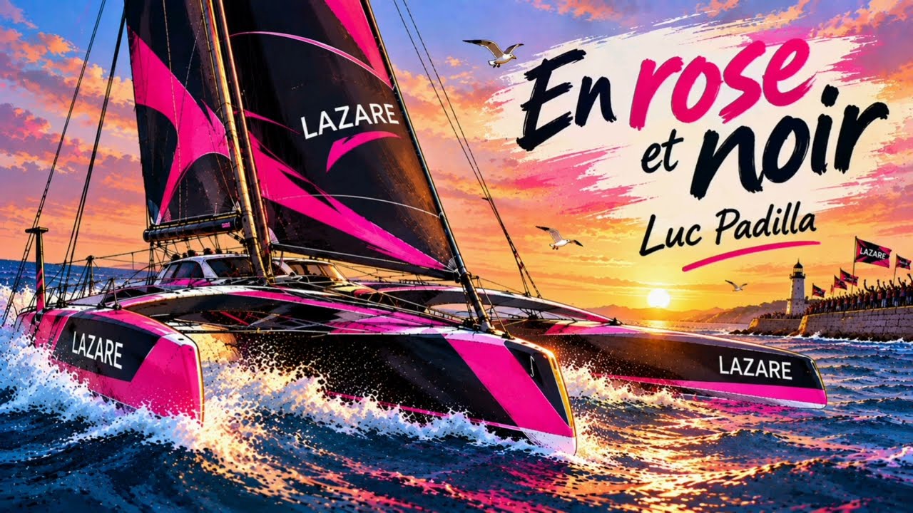 En rose et noir.